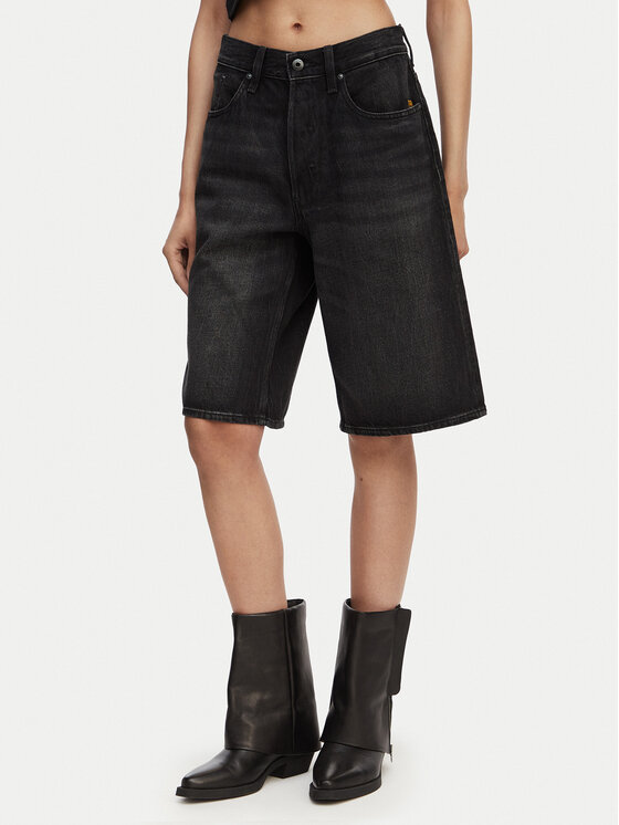 G-Star Raw Bermudy D28383-D933 Szary ciemny Wide Fit