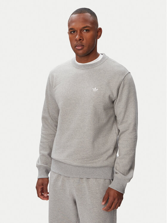 adidas Bluza Trefoil Essentials KS9813 Szary jasny Regular Fit
