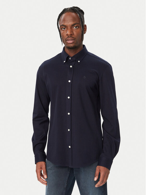 BOSS Koszula H-Roan 50567031 Granatowy Slim Fit