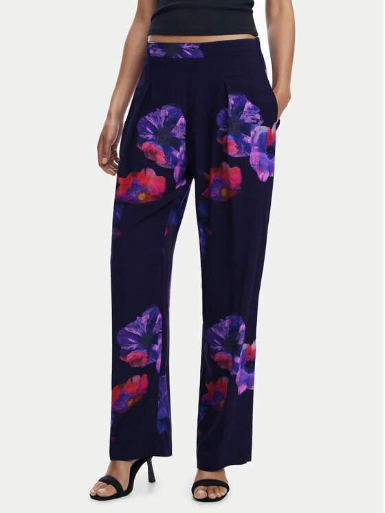 Desigual Spodnie materiałowe 25SWPWX5 Czarny Relaxed Fit