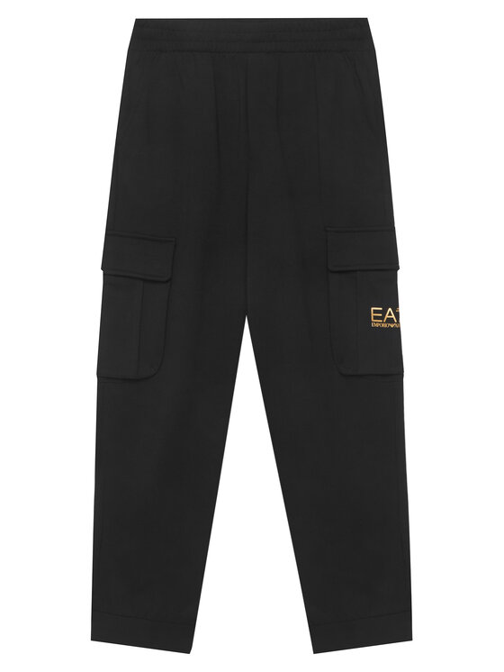 EA7 Emporio Armani Spodnie dresowe 7B000028 AF10380 MC004 Czarny Regular Fit