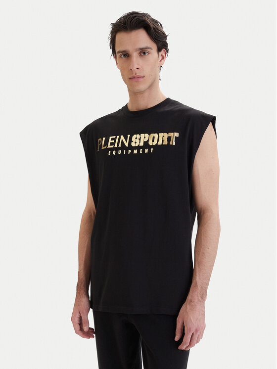 Plein Sport Tank top PAEC MTK8319 STE001N Czarny Regular Fit