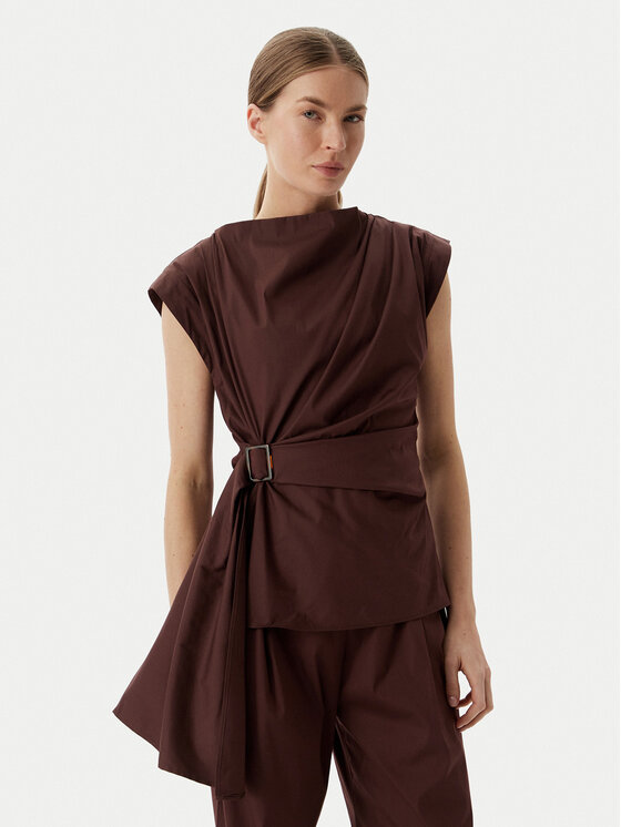 Marella Bluzka Supremo 2613161072 Brązowy Regular Fit
