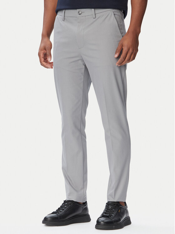 BOSS Chinosy P-Kaiton1 50543945 Szary Slim Fit