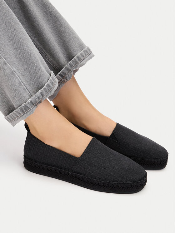 Calvin Klein Espadryle All Over CK HW0HW02933 Czarny