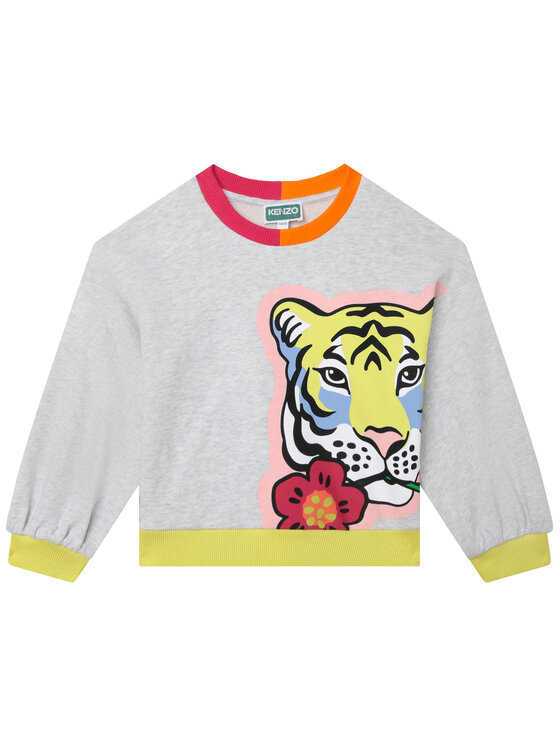 Kenzo Kids Bluza K15647 S Szary Regular Fit