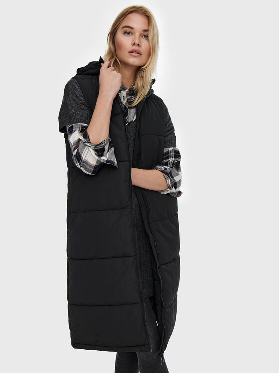 ONLY Bezrękawnik Alina 15241995 Czarny Regular Fit