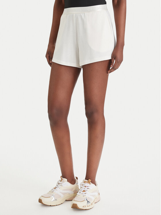 Guess Szorty sportowe O6GD02 KCQP2 Biały Relaxed Fit