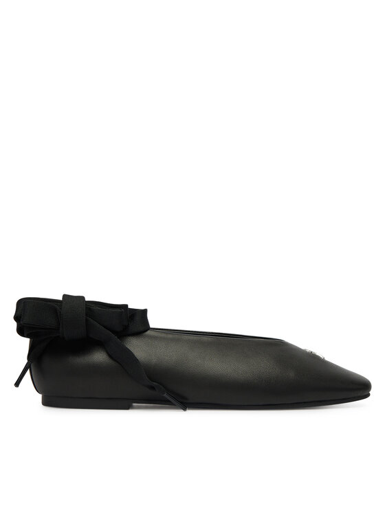 Tommy Jeans Baleriny Tjw Ballerina With Laces EN0EN02939 Czarny