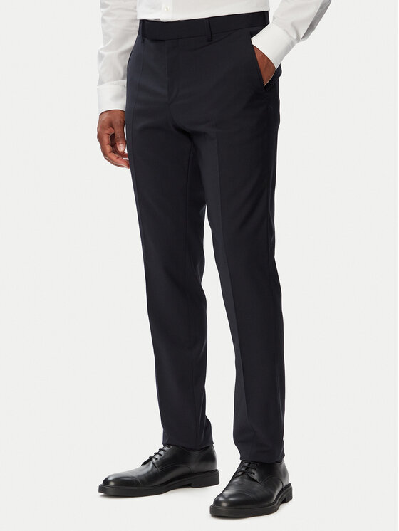 BOSS Spodnie garniturowe H-George-263 50567486 Granatowy Slim Fit