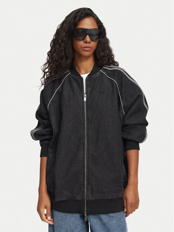 adidas Kurtka jeansowa Sst KQ6471 Czarny Oversize