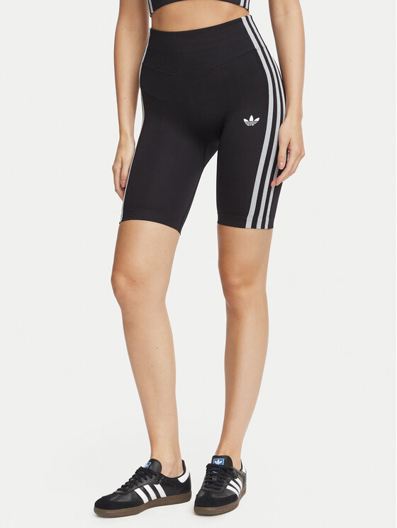adidas Kolarki Essentials 3 Stripes Seamless Shorts 5 Inch KZ4126 Czarny Slim Fit