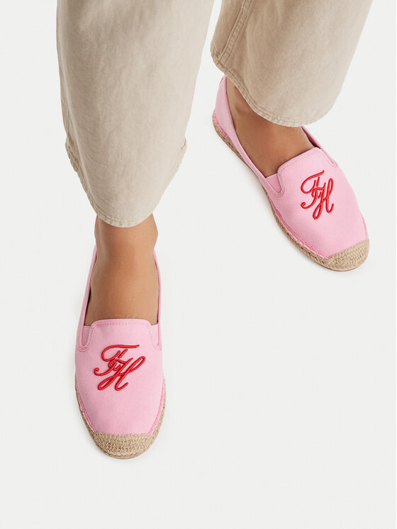 Tommy Hilfiger Espadryle Th Script Summer Espadrille FW0FW09240 Różowy