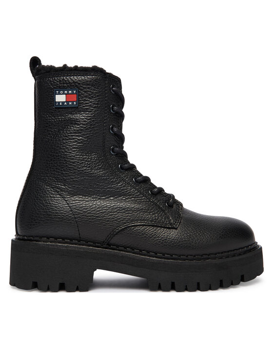 Tommy Jeans Trapery Tjw Urban Laceup Boot Wl EN0EN02906 Czarny