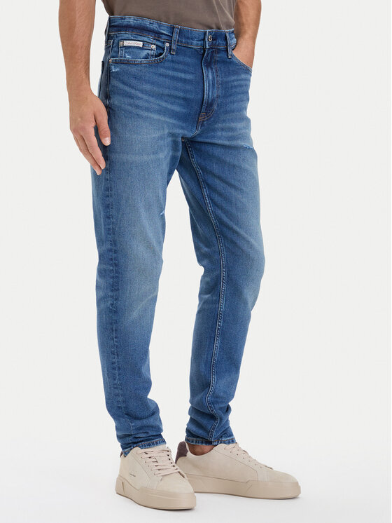 Calvin Klein Jeans Jeansy LV04RH906G Niebieski Taper Fit
