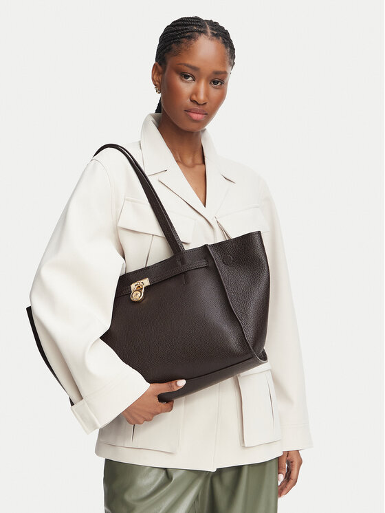 MICHAEL Michael Kors Torebka Hamilton 30F6GNXT7L Brązowy ciemny