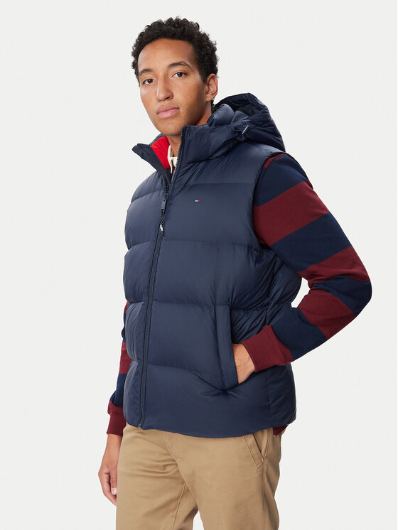 Tommy Jeans Kamizelka Essential DM0DM20465 Granatowy Regular Fit