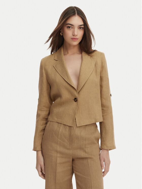 Marella Marynarka Emme by Marella Papiro 2615041042 Beżowy Regular Fit