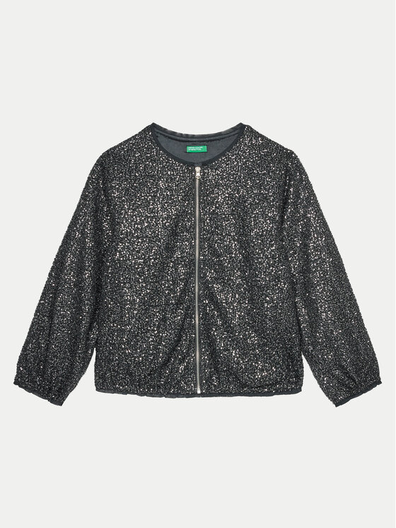 United Colors Of Benetton Kurtka bomber 2JQCCN05R Szary Regular Fit
