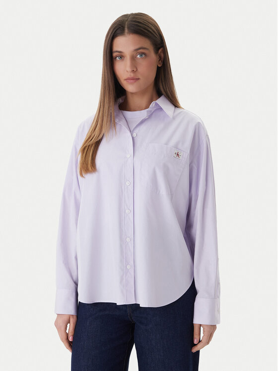Calvin Klein Jeans Koszula LV047F147G Różowy Relaxed Fit