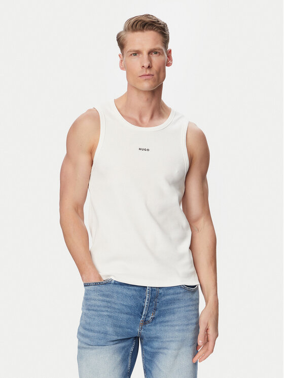 HUGO Tank top Dapota 50563744 Biały Slim Fit