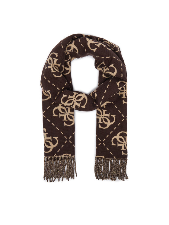 Guess Szalik AM9666 POL03 Brązowy ciemny