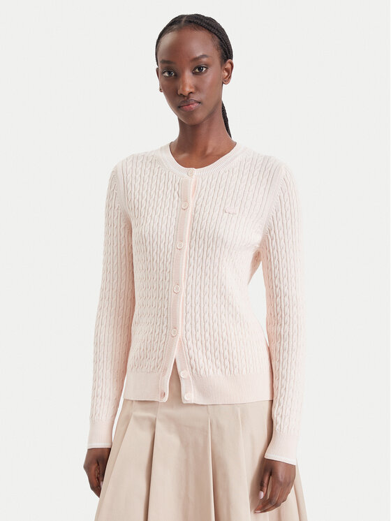 Lacoste Kardigan AF9872 Różowy jasny Regular Fit