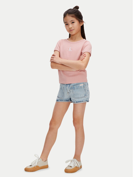 Calvin Klein Jeans T-Shirt LVCKSJB11G Różowy Regular Fit