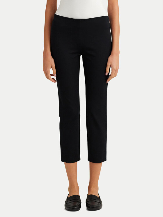 LAUREN RALPH LAUREN Spodnie materiałowe Skinny Fit Streç Pantolon 200687713003 Czarny Regular Fit