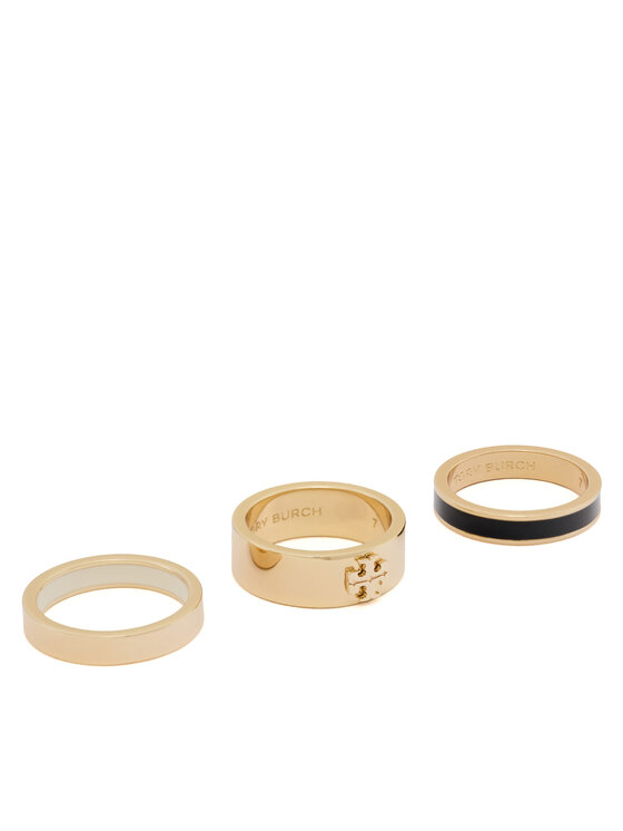 Tory Burch Pierścionek Enamel Ring Set 184445 Czarny