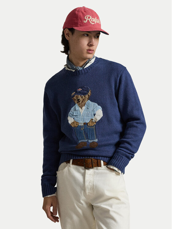 Polo Ralph Lauren Sweter 710A13002001 Niebieski Regular Fit