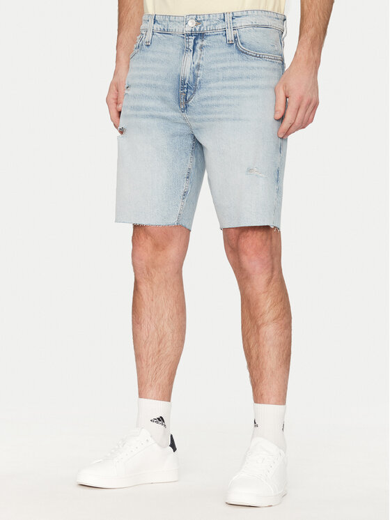 Guess Szorty jeansowe M5GDV2 D4Z84 Niebieski jasny Slim Fit