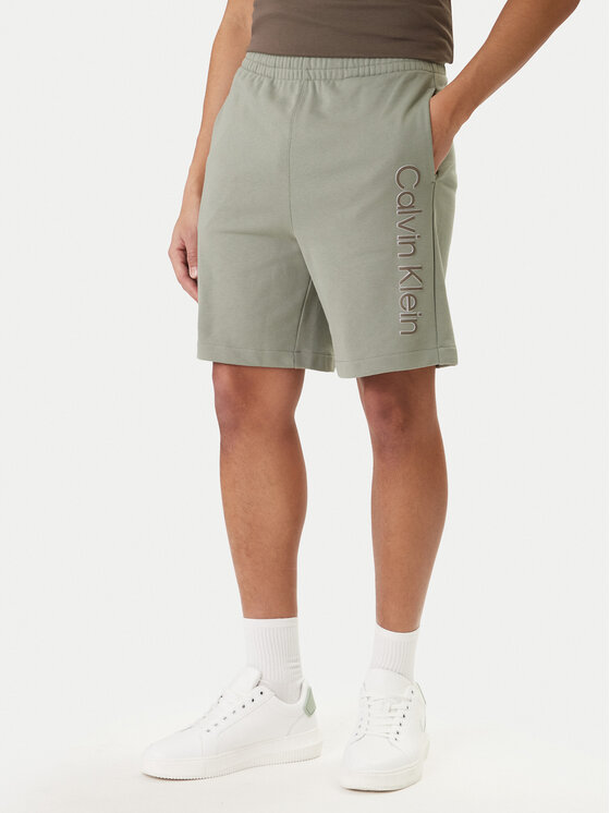 Calvin Klein Szorty sportowe LV04LF240G Beżowy Regular Fit