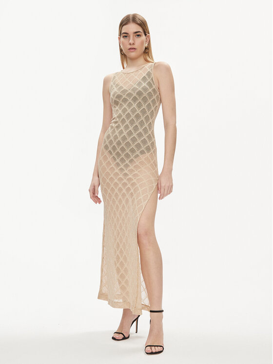 Liu Jo Sukienka letnia VA4002 J4666 Złoty Slim Fit