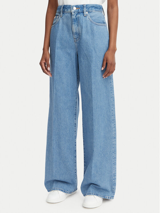 Calvin Klein Jeans Jeansy LV047G906G Niebieski Wide Leg