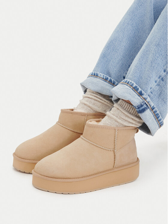 EMU Australia Śniegowce Stinger Micro Flatform 2.0 W13296 Beżowy