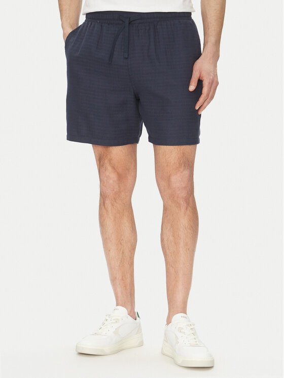 BOSS Szorty materiałowe 50540134 Granatowy Regular Fit