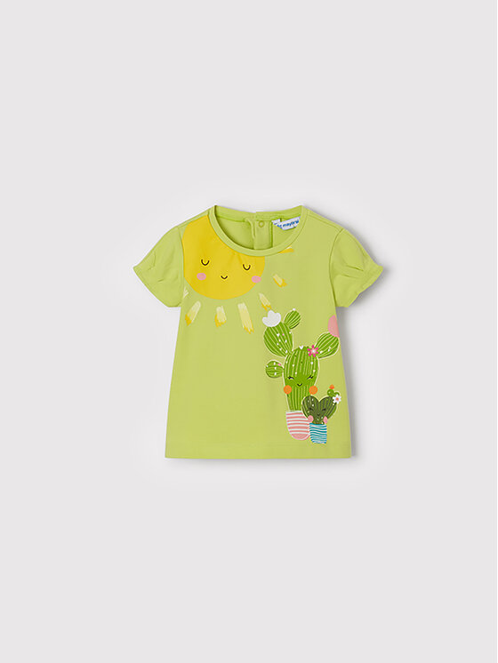 Mayoral T-Shirt 1034 Zielony Regular Fit