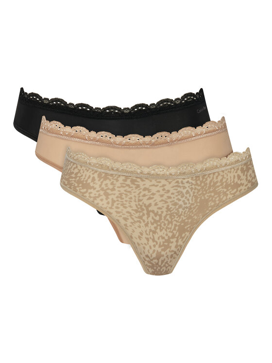 Calvin Klein Underwear Komplet stringów LV00QD5300 Kolorowy
