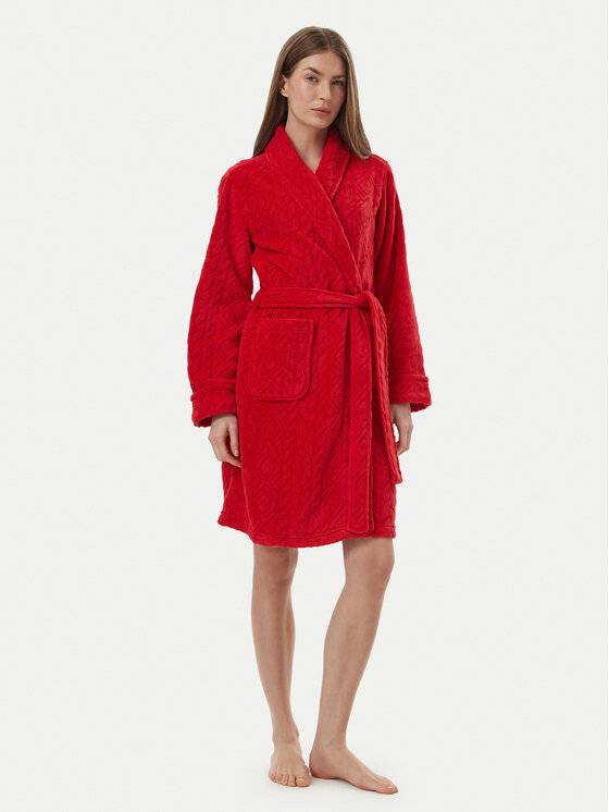 LAUREN RALPH LAUREN Szlafrok ILN42534F Czerwony