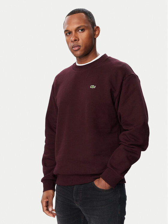 Lacoste Bluza SH8868 Brązowy ciemny Regular Fit