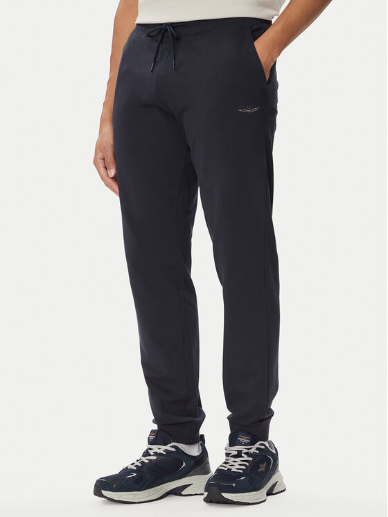 Aeronautica Militare Spodnie dresowe 262PF0872UF00459 Granatowy Regular Fit