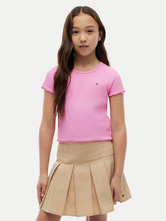 Tommy Hilfiger T-Shirt Essential KG0KG08590 Różowy Regular Fit