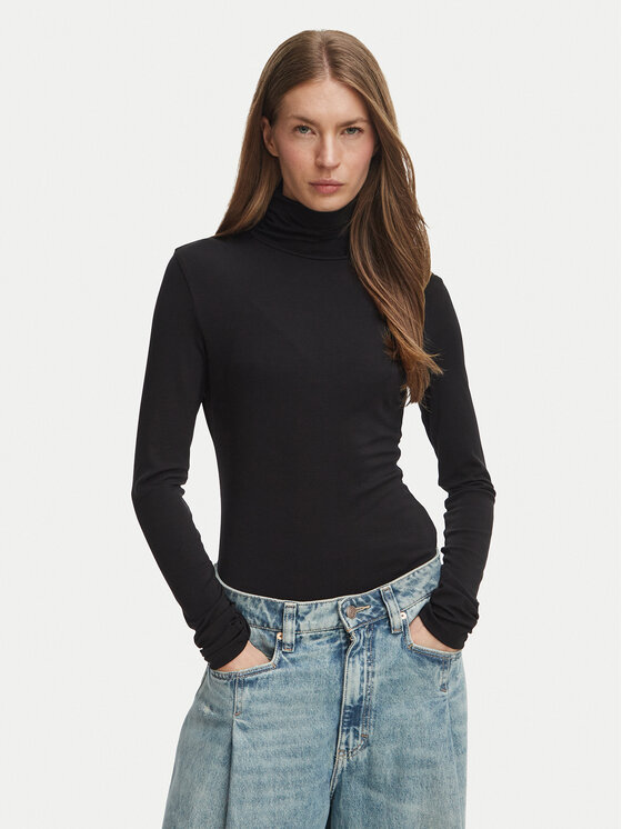 BOSS Bluzka Eliana 50548098 Czarny Slim Fit