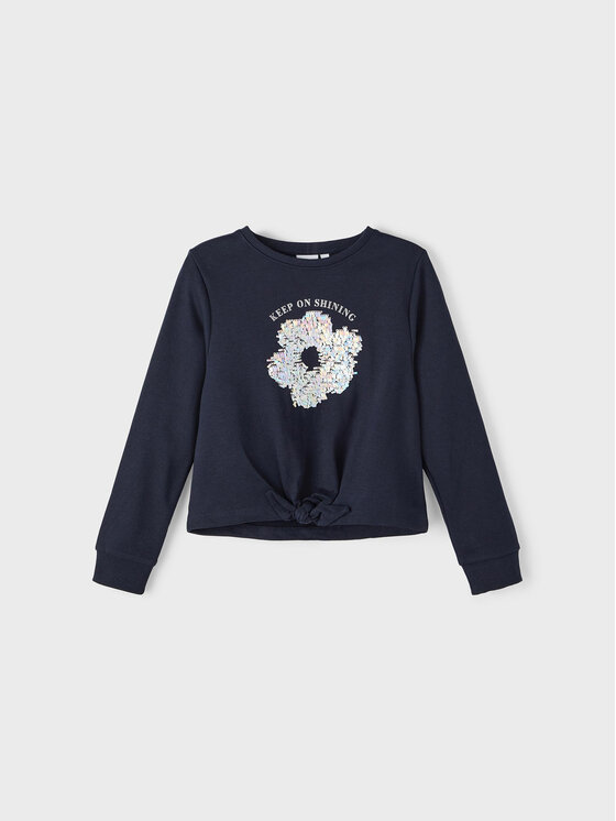 NAME IT Bluza 13219611 Granatowy Regular Fit