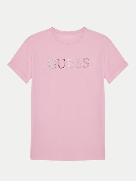 Guess T-Shirt J5GI38 J1314 Różowy Regular Fit