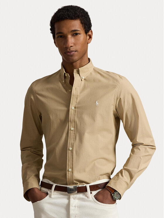 Polo Ralph Lauren Koszula 710929348501 Beżowy Regular Fit