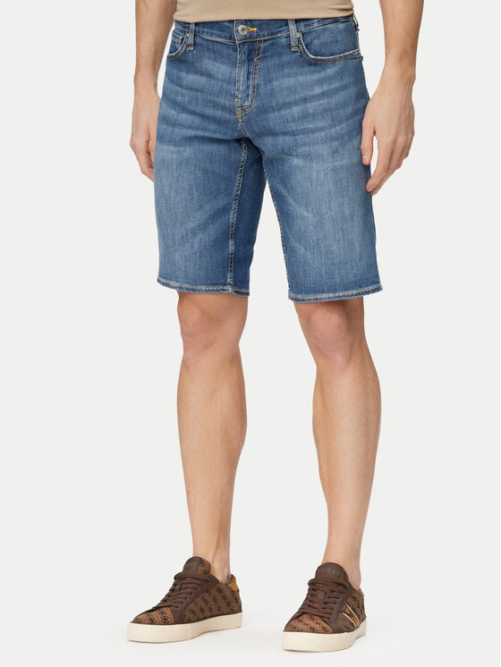 Guess Szorty jeansowe M6GD01 D0756 Niebieski Regular Fit