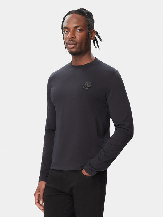 KARL LAGERFELD Longsleeve 755048 564235 Granatowy Regular Fit