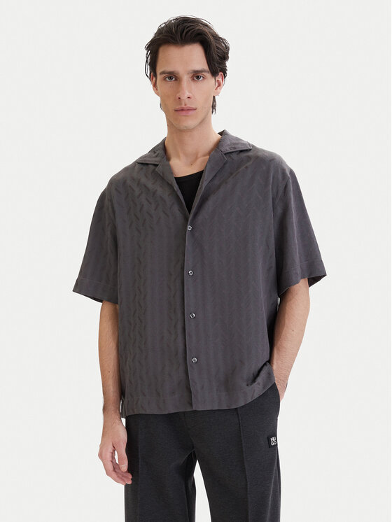 HUGO Koszula Espino 50560614 Szary Oversize
